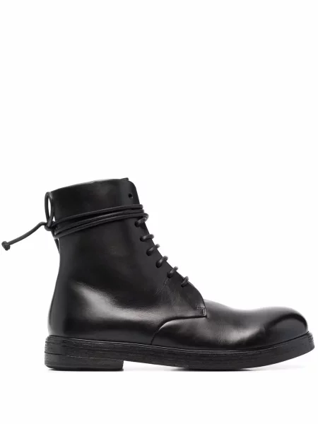 Botine Marsell cu șireturi din dantelă negru