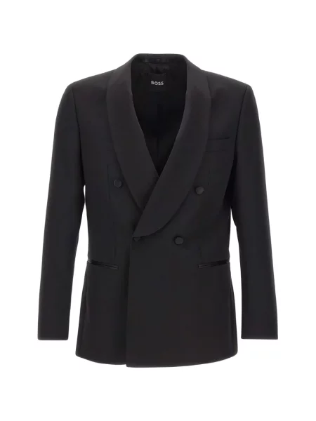 Sacou Boss de lână negru