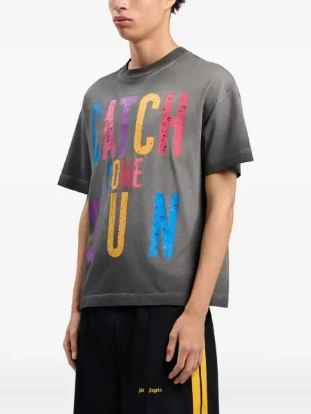 Tricou Palm Angels cu imagine gri