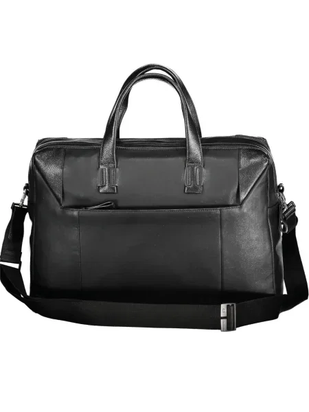 Torba crossbody Piquadro z paskiem czarna