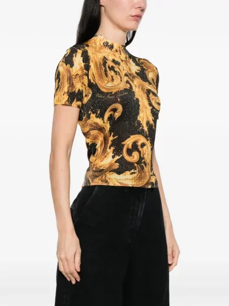 Tricou Versace Jeans Couture cu imagine negru