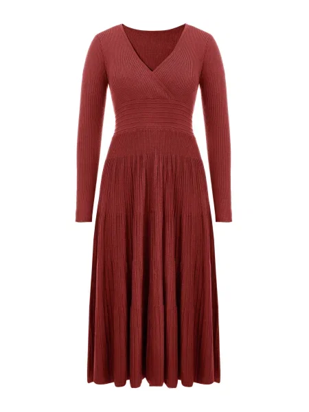 Imily Bela Rochie tricotat burgundy roșu