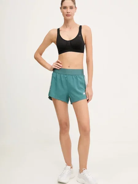 Шорти для тренувань adidas Performance HYGLM з принтом висока посадка зелений