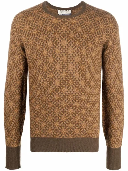 Retro svetr A.n.g.e.l.o. Vintage Cult hnědý