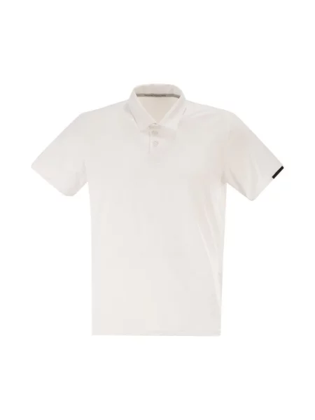 Koszulka polo Rrd z twillu z logo biała