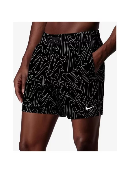 Kąpielówki Nike Swim Breaker Tossed Swoos Volley czarny M biały