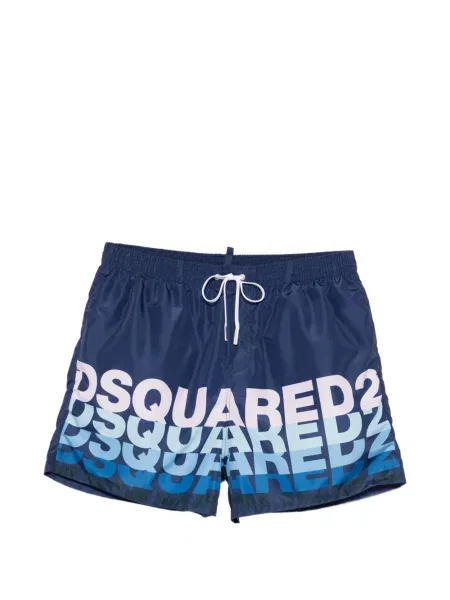 Slip de baie Dsquared2 cu imagine albastru