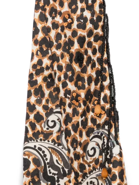 Fular Etro cu imagine cu model leopard