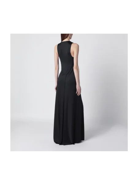 Sukienka maxi Victoria Beckham z dekoltem w serek czarna