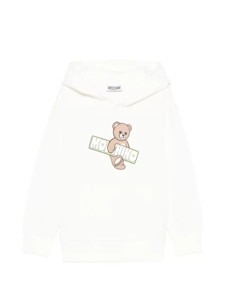 Bluza z kapturem dziecięca Moschino biała