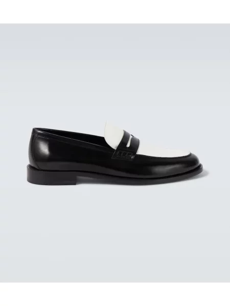 Pantofi loafer Manolo Blahnik din piele negru