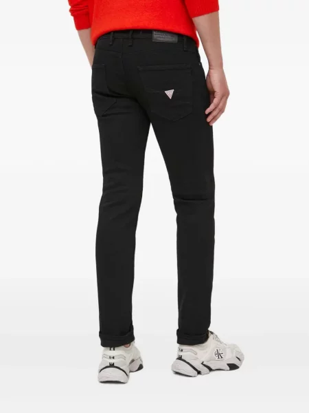 Blugi Guess cu autograf negru