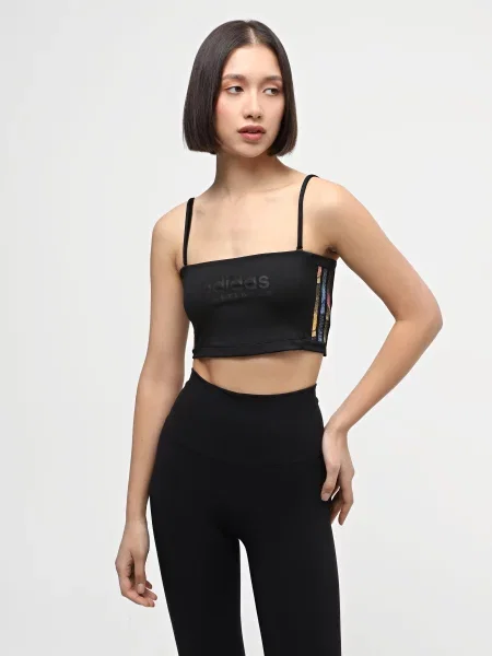 Топ спортивний adidas Tiro Summer Tube With Detachable Straps поліестер/еластан чорний