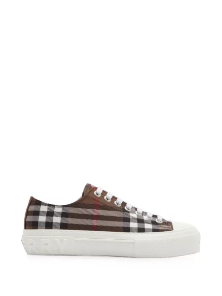 Sneakerși Burberry în carouri maro