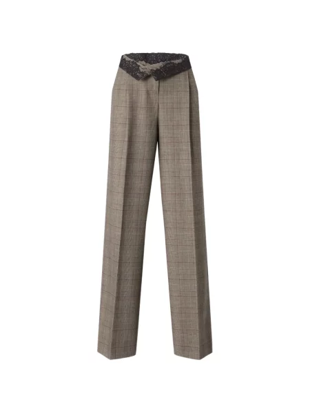 Pantaloni Pinko în carouri din dantelă