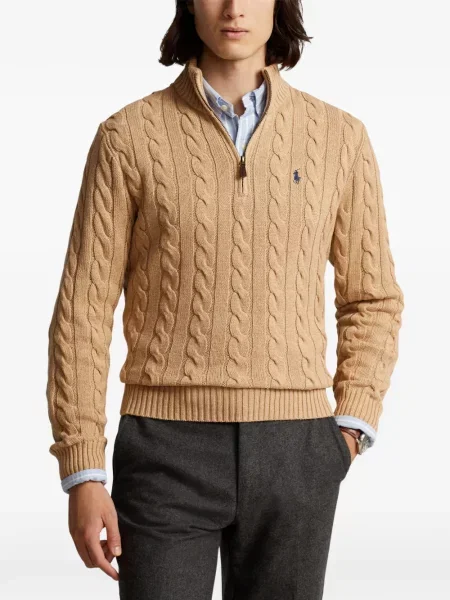 Matlasat tricou polo Polo Ralph Lauren cu decolteu rotund cu autograf roșu