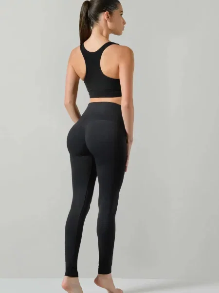 Legginsy push-up z wysokim stanem Omm Yoga by Risalti Sculpt czarny