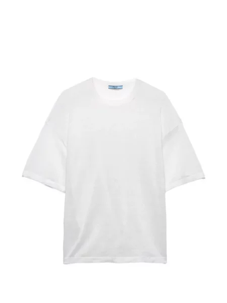 Scurt tricou Prada de in alb