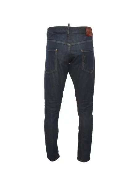 Blugi Dsquared2 cu broderie albastru
