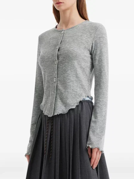 Cardigan Tout A Coup cu volane gri