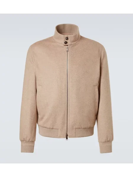 Geacă bomber Zegna din cașmir bej