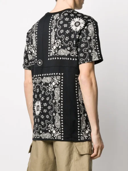Tricou Mastermind World cu imagine cu model paisley negru