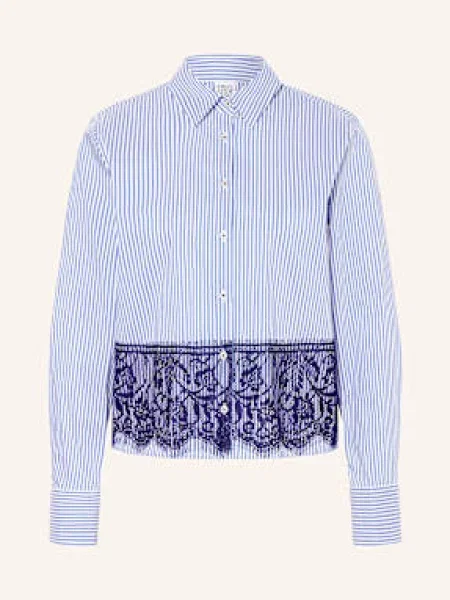 Emily Van Den Bergh Koszula Z Koronką blau biała