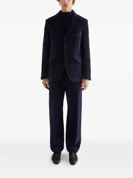 Pantaloni Jil Sander de catifea albastru