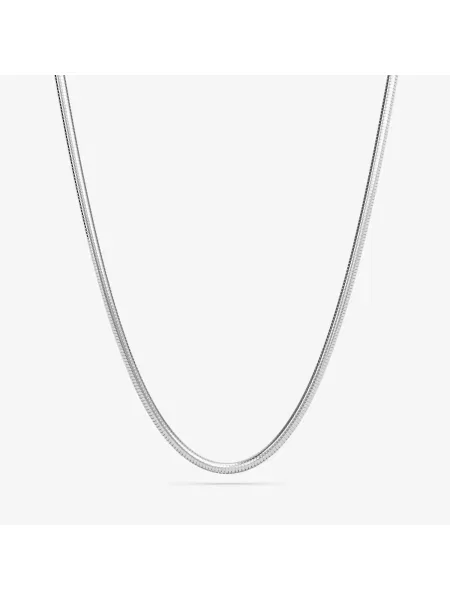 Огърлица FURIOSA® Round Snake Choker cm Silver Universal