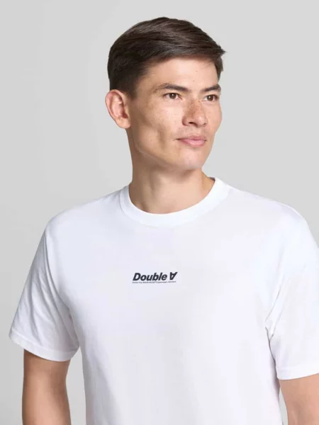 T-shirt o kroju regular fit z nadruk z logo model Ace' Wood Wood biała
