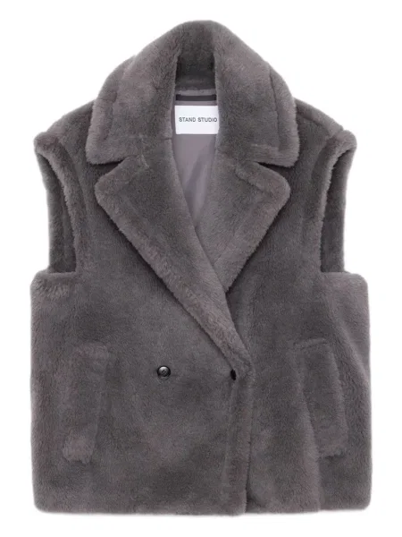 Kamizelka Stand Studio dwurzędowa szara