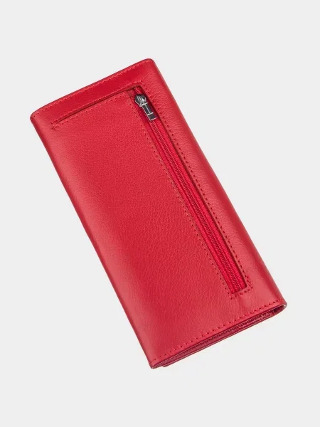 Кожаный кошелек St Leather Accessories красный
