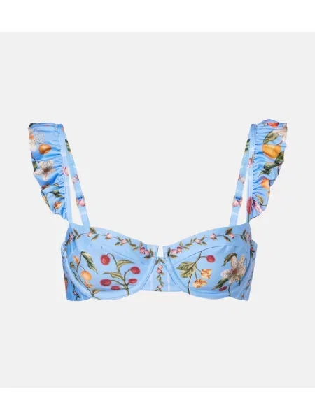 Top Agua By Agua Bendita cu imagine albastru