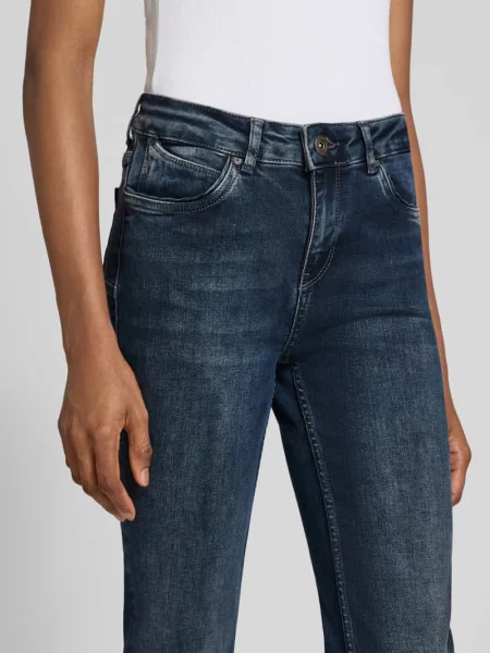 Jeansy o kroju prostym z mieszanki bawełny model JOYCE' Cars Jeans granatowe
