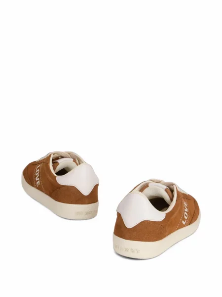 Sneakers Love Moschino σουέντ με σχέδιο καφέ