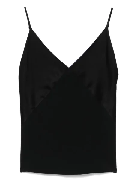 Top Forte_forte din satin negru