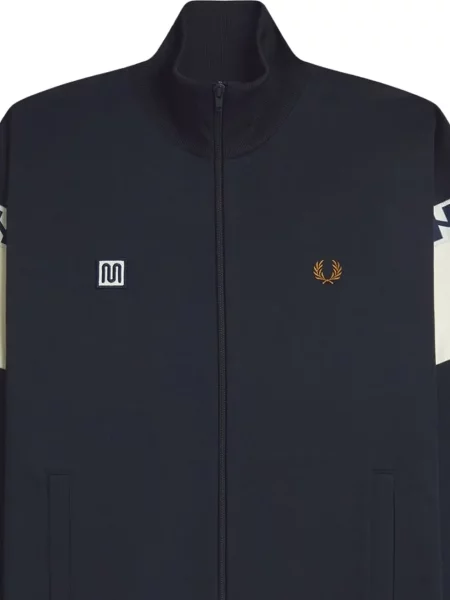 Pulover Fred Perry cu autograf albastru