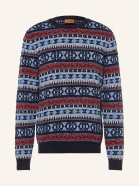 Mos Mosh Gallery Sweter Mmgpatterson blau szary