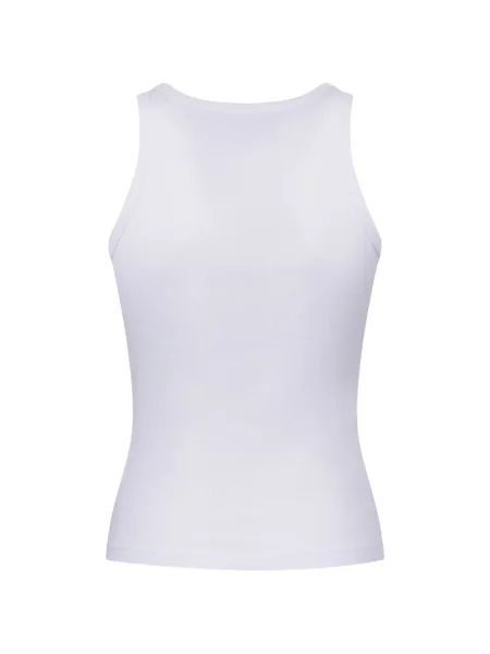 Top Christina Crawford cu broderie alb
