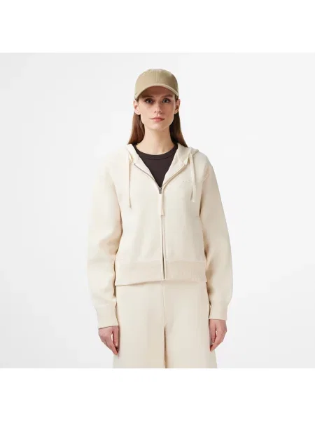 Lacoste Kardigan Z Kapturem Classic Fit Kremowy Kremowy