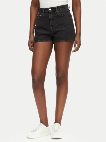 Tommy Jeans Pantaloni scurți de blugi negru