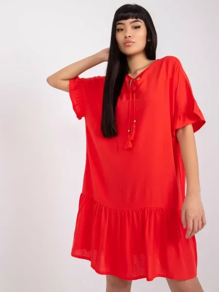 Rochie Fashionhunters tricotate de costum roșu