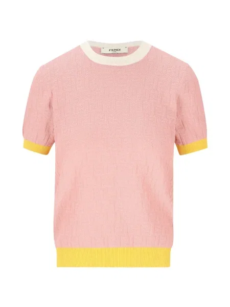 Tricou Fendi cu autograf roz
