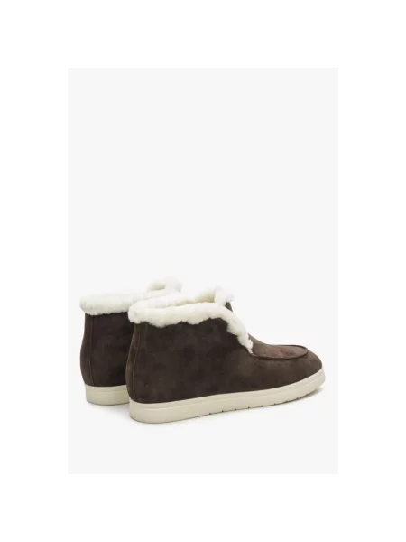 Велюровые лоферы Estro коричневые