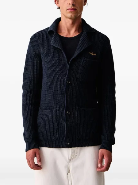 Cardigan Aeronautica Militare tricotate albastru
