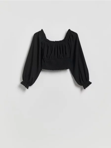 Reserved Bluză cu cute negru