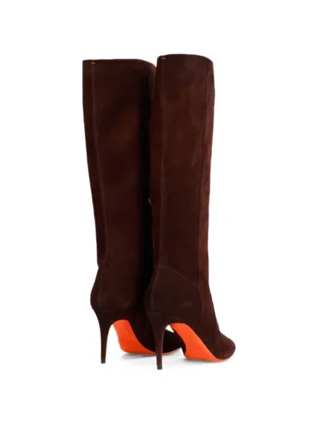 Botine Santoni din piele de căprioară maro