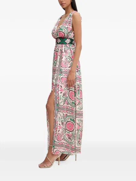 Rochie Morgan cu model floral cu imagine cu decolteu în V