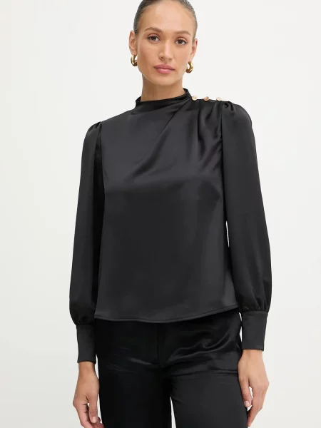 Fracomina bluzka gładka czarny