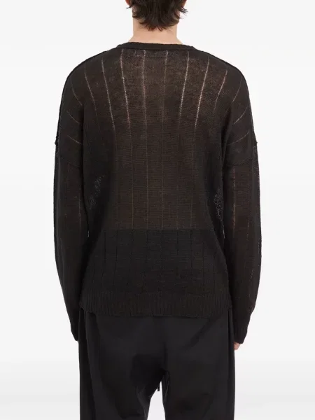 Džemper Isabel Benenato s okruglim izrezom crna